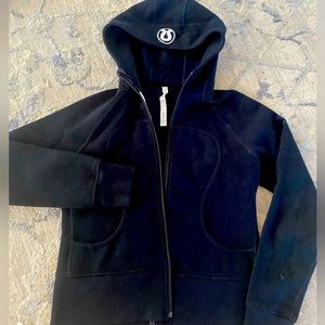 Lululemon black hooded jacket size10